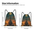 thumbnail image 2 of Kdxio Sunset Prairie Meditating Horse Print Drawstring Backpack Bag,Waterproof Draw String Back Sack, Gym Drawstring Bags Swim Bag For Unisex, 2 of 5