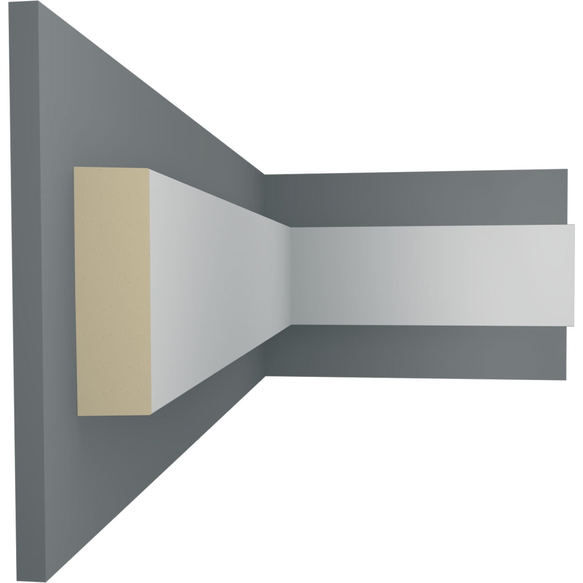 Ekena Millwork 3 1/4"H x 1"P x 94 1/2"L Flat Trim Moulding (2-Pack)