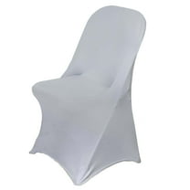 BalsaCircle 100 Silver Spandex Stretchable Folding Solid Chair Covers Slipcovers Wedding decorations