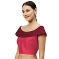 thumbnail image 2 of eloria Women's Blouse Boat Neck Filler Multicolor Sleeveless Top Color: Fcshia Pink & Magenta | Size: 40, 2 of 5