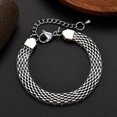 thumbnail image 1 of JewelryTop lindas pulseras de cadena de malla de plata de ley S925 de oro de 18 quilates de 6-8MM para hombres y mujeres, regalos de boda para niñas, 18 + 5cm originales, 1 of 2