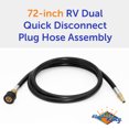 thumbnail image 4 of Flame King Dual Quick Connect Propane Hose, Propane Gas Hose for LP Gas, Thermo Plastic, 1/4" Diameter, 72" Long, Thermo Plastic, 4 of 8