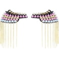 thumbnail image 1 of Shoulder Badge Epaulettes Punk Rivet Tassel Shoulder Brooch Epaulet Blazer Epaulet Kpop Fringed Shoulder Accessories for Men Women Costume - 1 Pair Co, 1 of 4