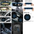 thumbnail image 4 of Jeiento Bohemian Mandala Car Seat Covers Set of 14 Pcs, Auto Steering Wheel Cover Seatbelt Pad Handbrake Cover Set Rearview Mirror Cover Coasters Keychains Universal Car Interior Accessory, Blue, 4 of 6