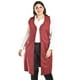 thumbnail image 5 of Chaleco largo tipo gamuza Roman Fashion /Tallas Extras, 3905 (Vino) vino Unitalla, 5 of 7