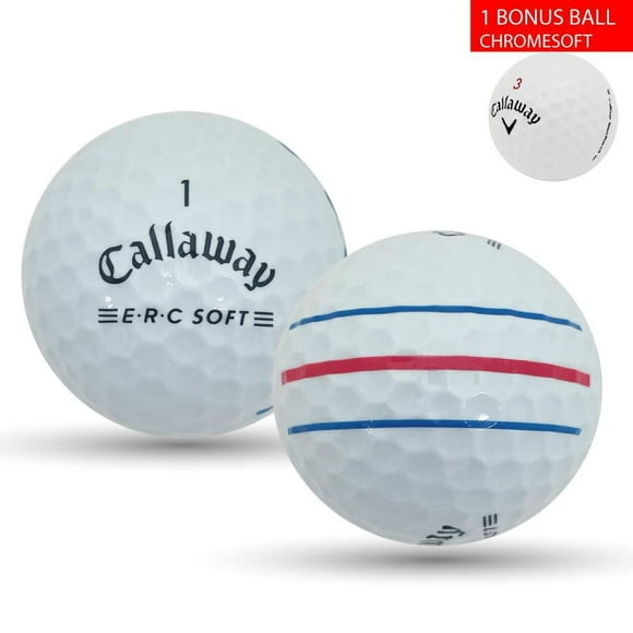Mulligan - 60 balles de golf récupérées Callaway ERC 'Triple Track' 1 Bonus Chromesoft 5A, Blanc