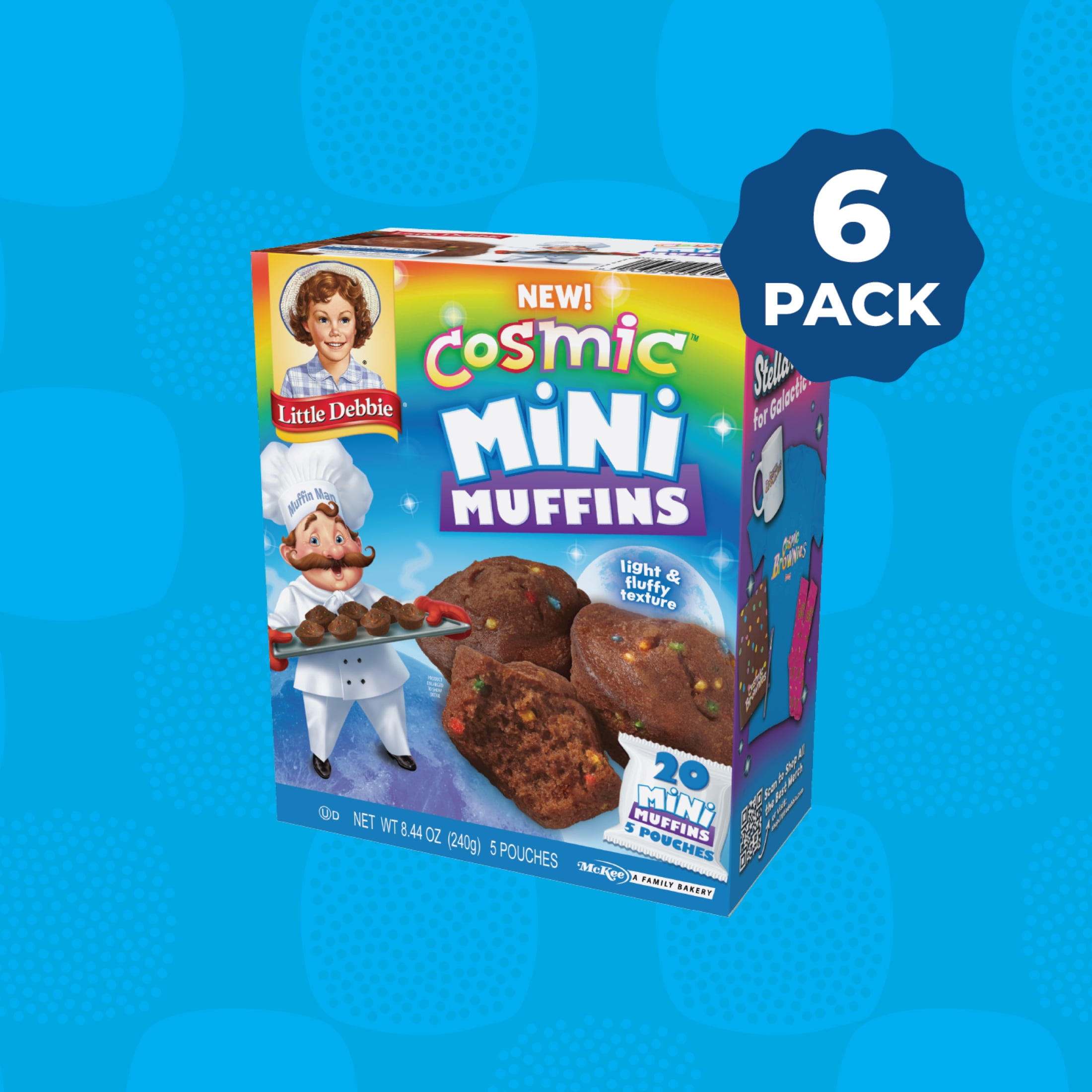 Little Debbie Blueberry Mini Muffins, 30 Pouches (6 Boxes)