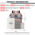 thumbnail image 2 of Lankey, mochila para pañales de bebé, bolsas de pañales impermeables de viaje de gran capacidad, bolsa de lactancia para bebé, bolsillos aislados con estampado sólido Lankey Bolsas de pañales, 2 of 7