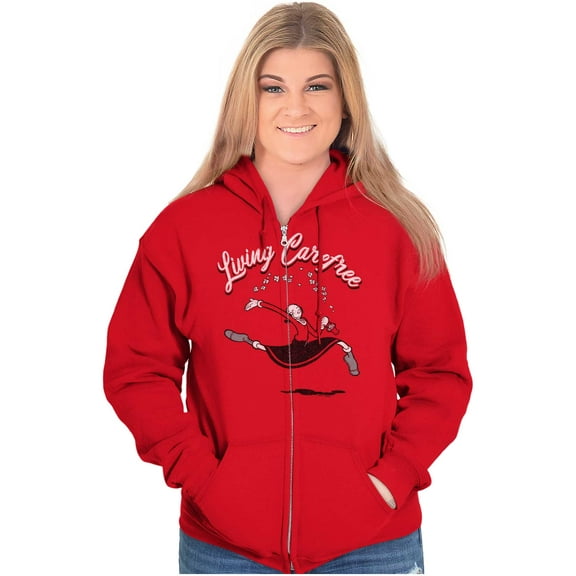 Olive Oyl Living Carefree Cute Popeye Zip Hoodie Sweatshirt Women Brisco Brands M