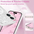 thumbnail image 3 of Magnetic for iPhone 16 Pro Max Case, Bow Case Compatible with MagSafe, Wireless Slim Clear Ribbon Aesthetic Phone Case Anti-Yellowing Shockproof Protective Cover for Women Girl - Pink, 3 of 8