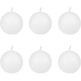 thumbnail image 2 of Zest Candle 6-Piece Ball Candles, 3-Inch, White, 2 of 7