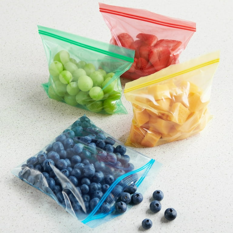 Great Value Double Zipper Sandwich Bags Assorted Colors 100 Count