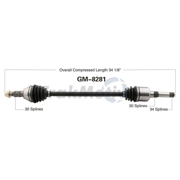 CV Axle Shaft Fits select: 2010-2011 CADILLAC SRX