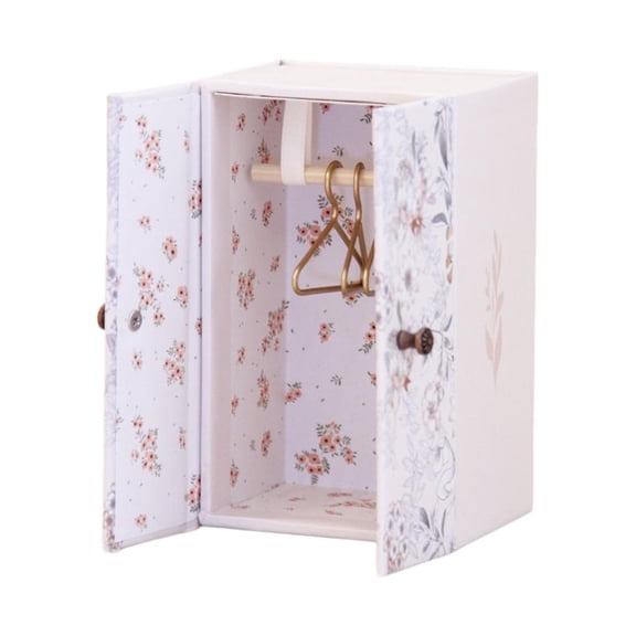 Yihuala Creative Doll Closet Model Figure Doll House Miniature Wardrobe For 1/12 Dolls And Miniature Clothes Display Accessory