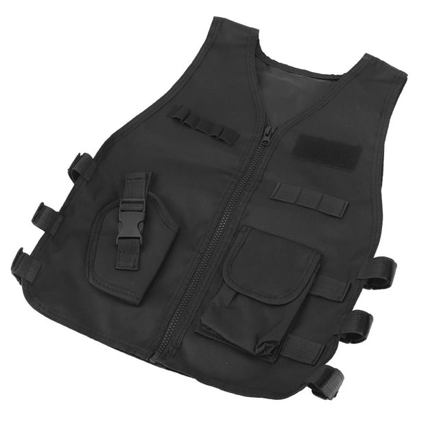 Chaleco De Disparos De Niños, Chaleco Militar De Entrenamiento De Seguridad Para Niños De Múltiples Bolsillos Para Caminar