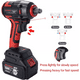 thumbnail image 3 of Kit Pistola Impacto Llave Inalámbrica Batería Rojo/Negro, 3 of 4