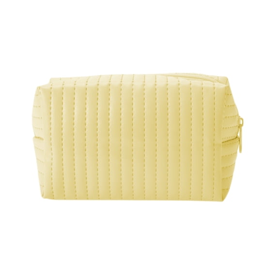 Unique Bargains 1 Pc Simple Square Makeup Bag Yellow
