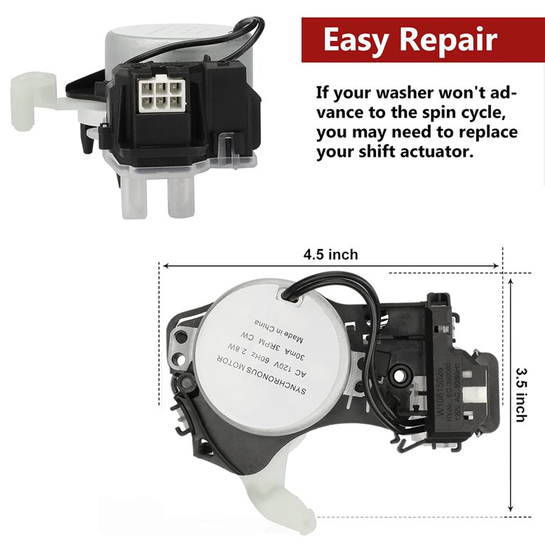 W10913953 Washer Shift Actuator,W10815026 Actuator Replacement 