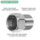 thumbnail image 2 of Válvula de retención de latón Uxcell de 1 paquete, rosca macho de 1/2" a hembra de 1/2" unidireccional, válvula de prevención de retroceso [Plata], 2 of 6