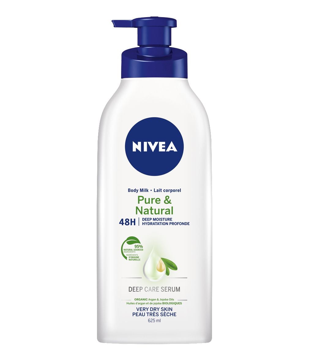 NIVEA Pure & Natural 48H Deep Moisture Body Milk for Very Dry Skin