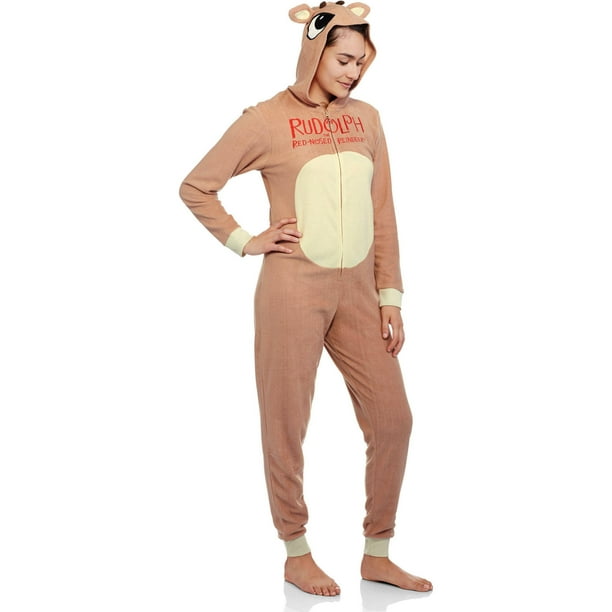Rudolph Women's Sleepwear Adult Onesie Costume Union Suit Pajama