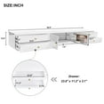 thumbnail image 6 of Cterwk TV Stand with Glass Doors, Media Console for TVs Up to 90", Tempered Glass Shelf TV Cabinet with Multiple Storage, White, 6 of 9