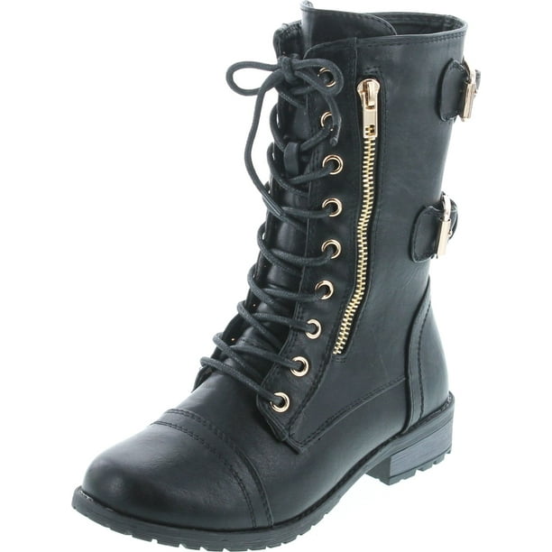 combat boots with thick soles