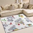 thumbnail image 2 of Coolnut Lightweight Soft Area Rugs, 80x58 inchKoala with Holiday Elements On White Floor Mat for Kids Playing Room Hardwood Floor Living Room Nursery Rugs, 2 of 6