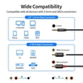 thumbnail image 3 of Cable adaptador XANHAM de 3,5 mm a 2 RCA, conector AUX TRS de 1 m a 2 RCA, 3 of 7