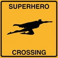 thumbnail image 2 of Lavoie, Tina 12x12 White Modern Wood Framed Museum Art Print Titled - Super Hero Crossing, 2 of 4