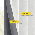 thumbnail image 4 of NICETOWN Full Blackout Curtains, Linen Soundproof Energy Saving Modern Grommet Drapes for Living Room & Bedroom, W62 x L63, Greyish White, 2 Panels, 4 of 8