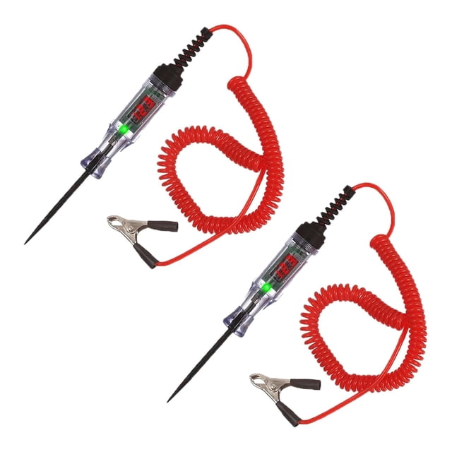 Heavy Duty 5-90v Digital LED Circuit Tester, 12v Test Light Automotive with Voltage Display, Fuse Tester Automotive with Extended Spring Wire, Power Tester for Car/Rv/Vehicles