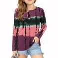 thumbnail image 2 of TFEOQRY Tween Girls Long Sleeve Prints Shirts Cute Tops Casual Long Sleeve Round Neck Blouses Shirts, 2 of 5