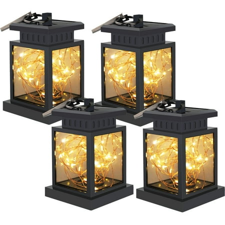 Topchances Outdoor Solar Hanging Lights Solar Lanterns Waterproof