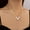 White, variant on 18K Gold Plated Personality V-Shaped Pendant Necklace Simple Style Jewelry Gift Women's Accessories,Black