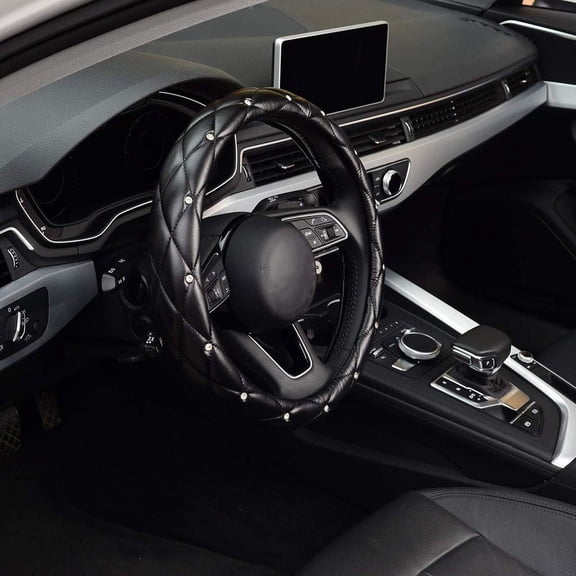 Stylish and Functional Leather Steering Wheel Cover Suitable for Most Cars