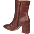 thumbnail image 4 of Women's Journee Collection Trevi Heeled Ankle Bootie Brown Croco Faux Leather 7 M, 4 of 4