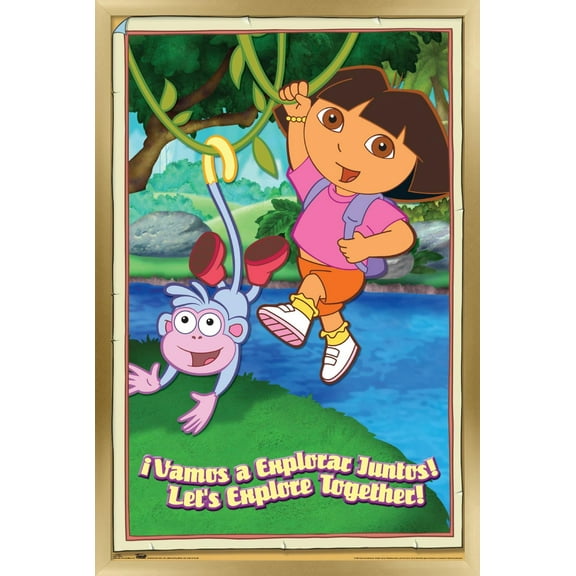 Nickelodeon Dora The Explorer - Vine Wall Poster, 22.375" x 34", Framed
