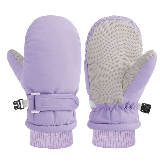 Toddler Winter Ski Gloves, Boys Girls Water-Resistant Warm Mittens with Lined Thickened Insulation for Cold Weather, Snow Play, and Outdoor Activities (Baby & Kids Sizes Available)