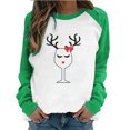 thumbnail image 1 of Tops Para Mujer Camisas de Manga Larga Otoño Primavera Patchwork Navidad Impreso Cuello Redondo Camiseta Casual Odeerbi ODB151558, 1 of 6