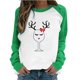 thumbnail image 1 of Tops Para Mujer Camisas de Manga Larga Otoño Primavera Patchwork Navidad Impreso Cuello Redondo Camiseta Casual Odeerbi ODB151558, 1 of 6