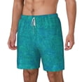 thumbnail image 2 of Balery Blue Green Glitter Mens Swim Trunks Swim Shorts for Men Quick Dry Inseam Beach Shorts with Compression Liner Pocket-Small, 2 of 9