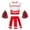 Red, variant on Outfit Girls' Clothing Set Cheerleading Sequins V Neck Letter Printed Sleeveless Crop Tank Top Elastic Waist Splicing Color Skirts Children Tee and Pants Set 7-8 T