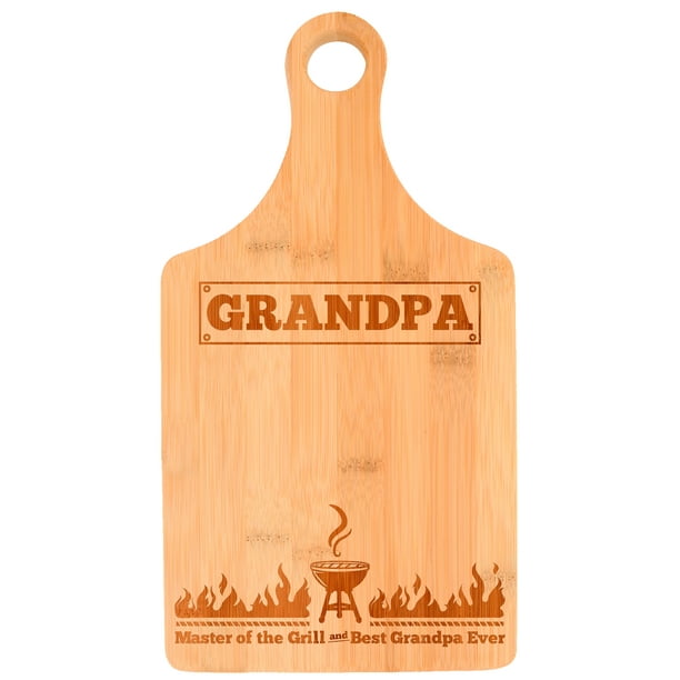Download Birthday For Grandpa Master Of The Grill Perfect Gift For Grandpa Baby Gifts For Grandpa Gifts From Granddaughter Paddle Shaped Bamboo Cutting Board Walmart Com Walmart Com