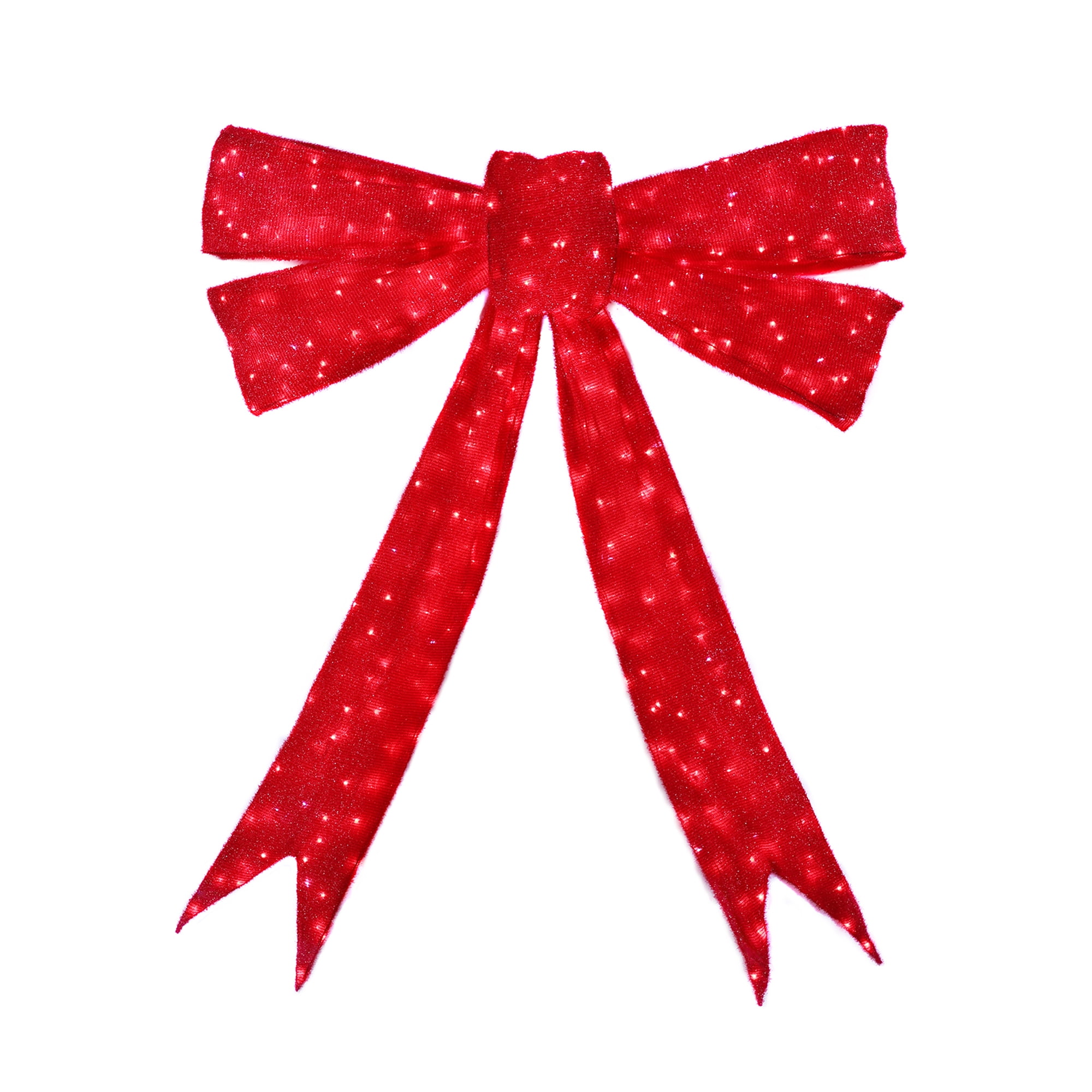 126 IN Lighted Red Bow Indoor/Outdoor Holiday Decor
