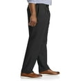 thumbnail image 3 of Oak Hill by DXL Men's Big and Tall Waist-Relaxer Pleated Microfiber Pants- New & Improved Fit, Black, 42W X 30L, 3 of 8