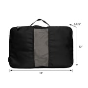 btL 4 Piece Nylon Mesh Front Expandable Zippered Compression Packing Cubes, Black
