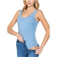 thumbnail image 5 of Women's Scoop Neck Sleeveless Stretch Cotton Bodysuit Tank Top, 5 of 5