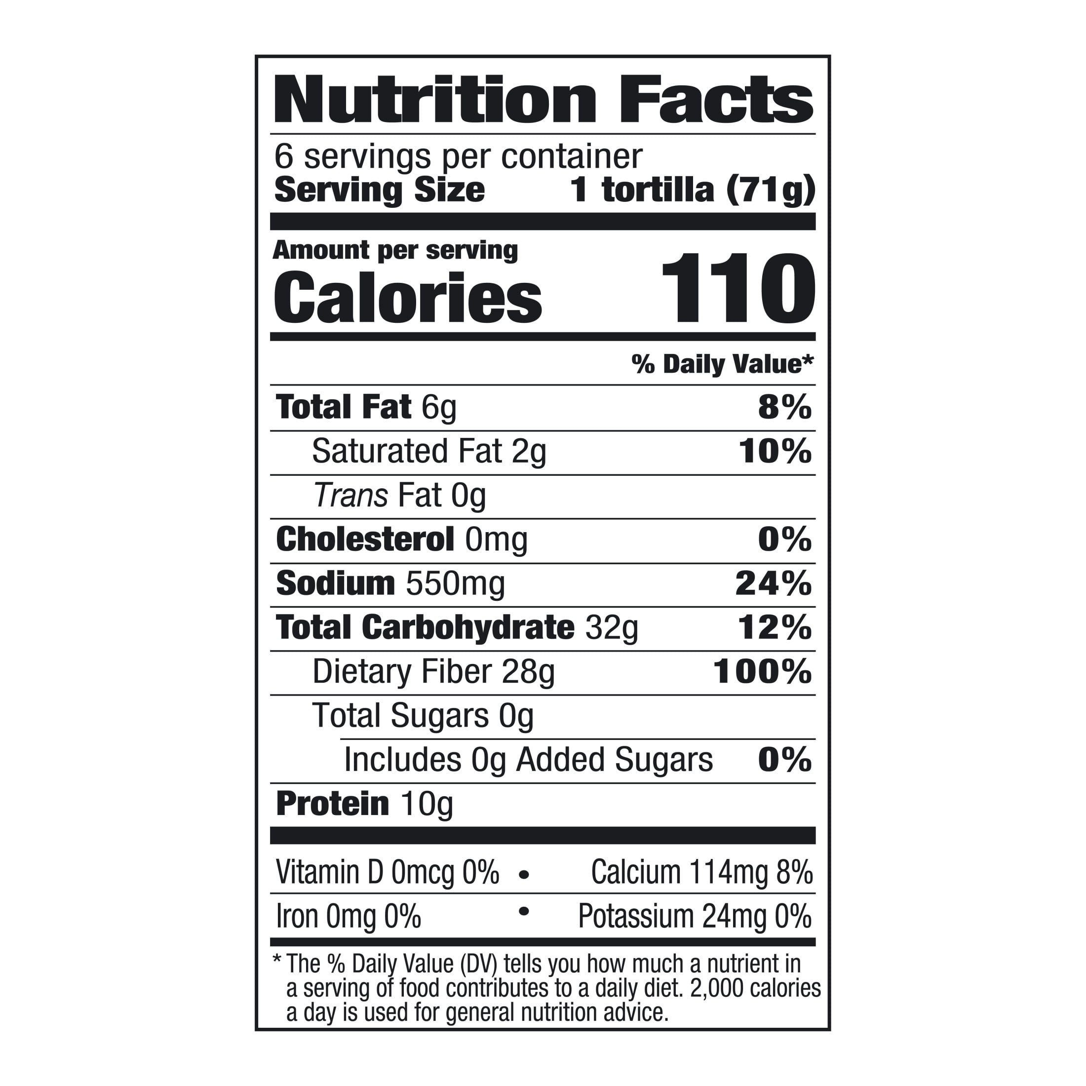 Mission Carb Balance Flour Tortillas, Burrito Size, 6 Count