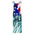 thumbnail image 3 of SELONE American Flag Jumpsuits for Women Dressy with Pockets Fashion Holiday Festive Wear Blue L, 3 of 5